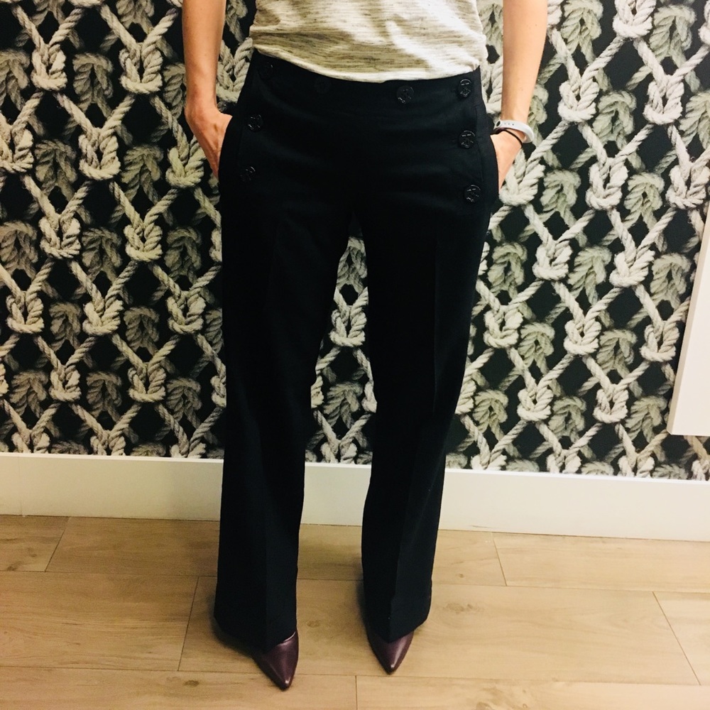 J. Crew City Fit wide-leg wool sailor pant